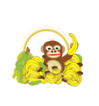 Little Apple and her orangutan friend（個別スタンプ：4）