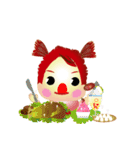 Little Apple and her orangutan friend（個別スタンプ：6）