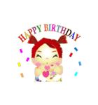 Little Apple and her orangutan friend（個別スタンプ：9）