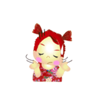 Little Apple and her orangutan friend（個別スタンプ：13）