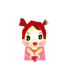 Little Apple and her orangutan friend（個別スタンプ：14）