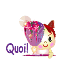 Little Apple and her orangutan friend（個別スタンプ：15）
