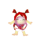 Little Apple and her orangutan friend（個別スタンプ：16）