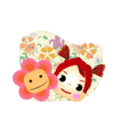 Little Apple and her orangutan friend（個別スタンプ：18）