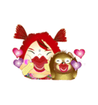 Little Apple and her orangutan friend（個別スタンプ：28）