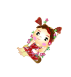 Little Apple and her orangutan friend（個別スタンプ：30）