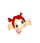 Little Apple and her orangutan friend（個別スタンプ：32）