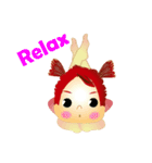 Little Apple and her orangutan friend（個別スタンプ：34）