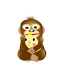 Little Apple and her orangutan friend（個別スタンプ：35）