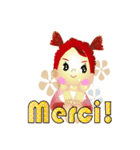Little Apple and her orangutan friend（個別スタンプ：37）