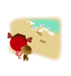 Little Apple and her orangutan friend（個別スタンプ：38）