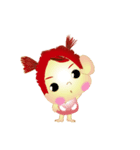 Little Apple and her orangutan friend（個別スタンプ：40）