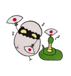 たまごの化け物とスネークさん（個別スタンプ：15）