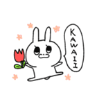 うさぎのフラワー（個別スタンプ：15）