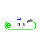 韓国ソウルの地下鉄駅名とかわいいネコたち（個別スタンプ：16）