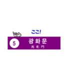 韓国ソウルの地下鉄駅名とかわいいネコたち（個別スタンプ：26）