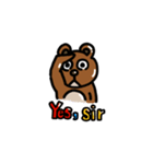 無表情クマさんスタンプ（個別スタンプ：5）