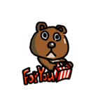 無表情クマさんスタンプ（個別スタンプ：6）