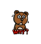 無表情クマさんスタンプ（個別スタンプ：7）