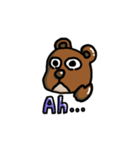 無表情クマさんスタンプ（個別スタンプ：9）