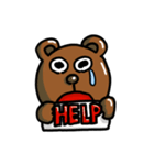 無表情クマさんスタンプ（個別スタンプ：13）
