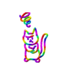 幸せの虹色ネコ（個別スタンプ：2）