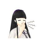 Black Hair Bangs JK Girl 2nd（個別スタンプ：4）