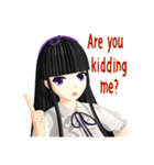 Black Hair Bangs JK Girl 2nd（個別スタンプ：25）