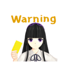 Black Hair Bangs JK Girl 2nd（個別スタンプ：29）