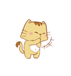 Brown Funny Cat (EN)（個別スタンプ：6）