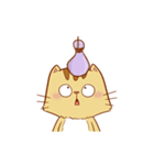 Brown Funny Cat (EN)（個別スタンプ：18）