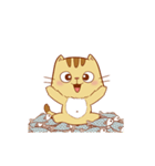 Brown Funny Cat (EN)（個別スタンプ：22）