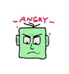 Square face guy shows his moods（個別スタンプ：7）