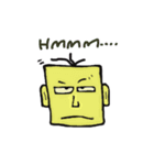 Square face guy shows his moods（個別スタンプ：8）