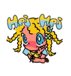 女の子と鳥とスウェーデン語（個別スタンプ：1）