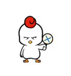 Curly hair chicken ＆ Smile duck（個別スタンプ：23）