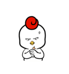 Curly hair chicken ＆ Smile duck（個別スタンプ：24）