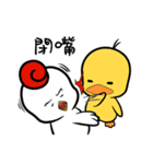 Curly hair chicken ＆ Smile duck（個別スタンプ：39）