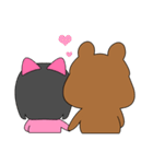Teddy Boy ＆ Kitty Girl（個別スタンプ：40）