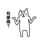 White cat,Black cat（個別スタンプ：20）