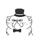 white evil cat（個別スタンプ：1）