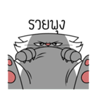 white evil cat（個別スタンプ：30）