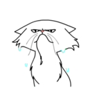 white evil cat（個別スタンプ：36）