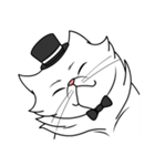white evil cat（個別スタンプ：38）