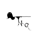 ブラックオバケ（個別スタンプ：14）