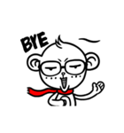 Glasses monkey make one's debut（個別スタンプ：16）
