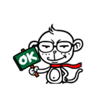Glasses monkey make one's debut（個別スタンプ：22）