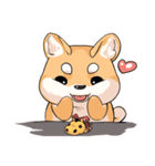 Shiba inu expressive face（個別スタンプ：7）