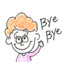 scribbling curly hair girl（個別スタンプ：2）