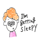 scribbling curly hair girl（個別スタンプ：4）